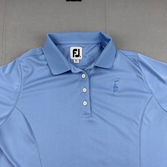 FootJoy Polo Shirt Blue Womens Size M Jekyll Island Club Resort - Picture 1 of 9